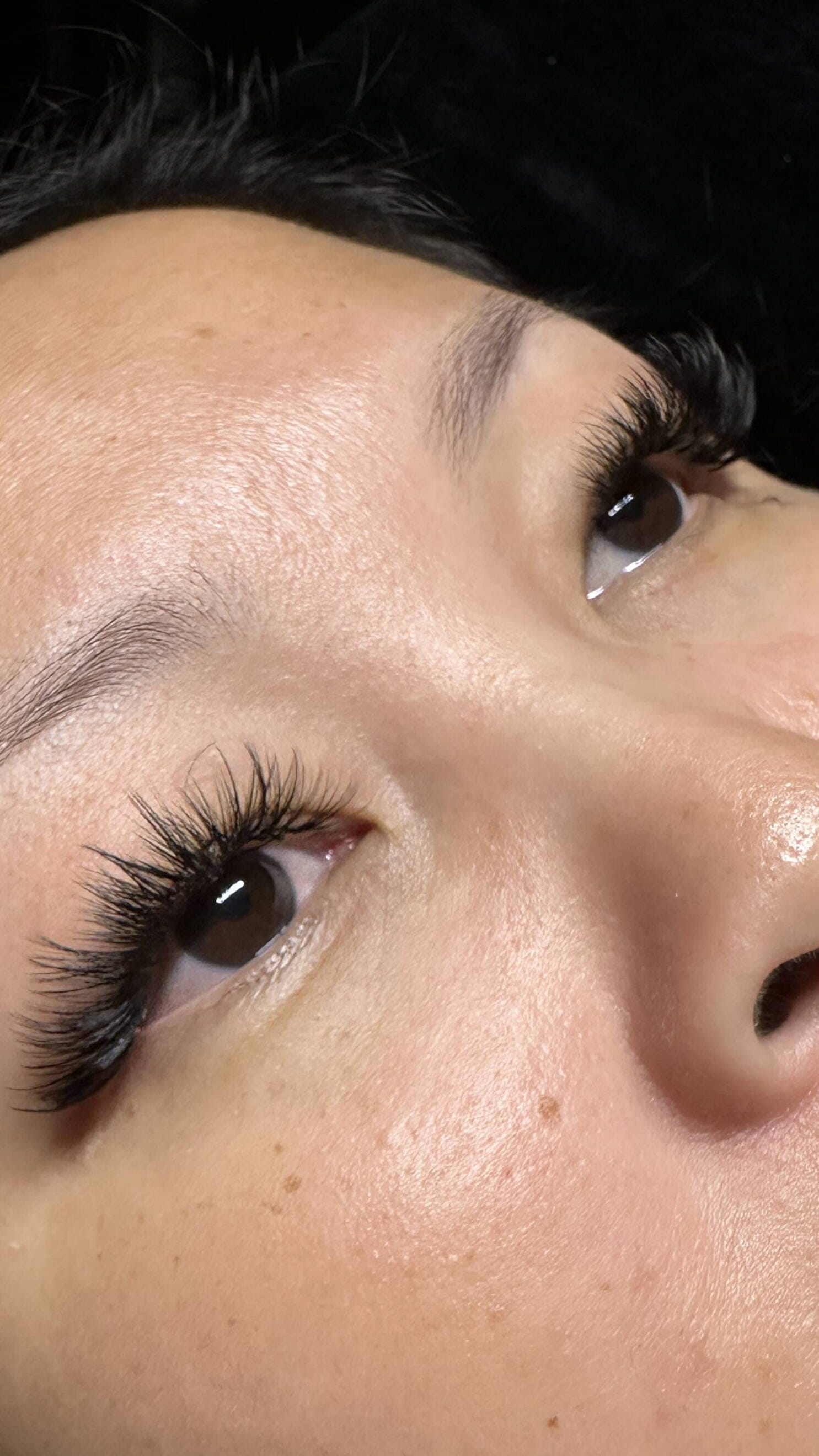 Wispy volume cat eye lash extensions Sacramento